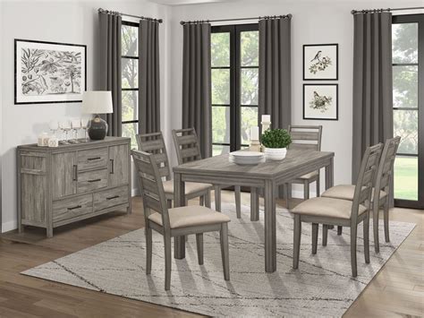 modern gray dining set